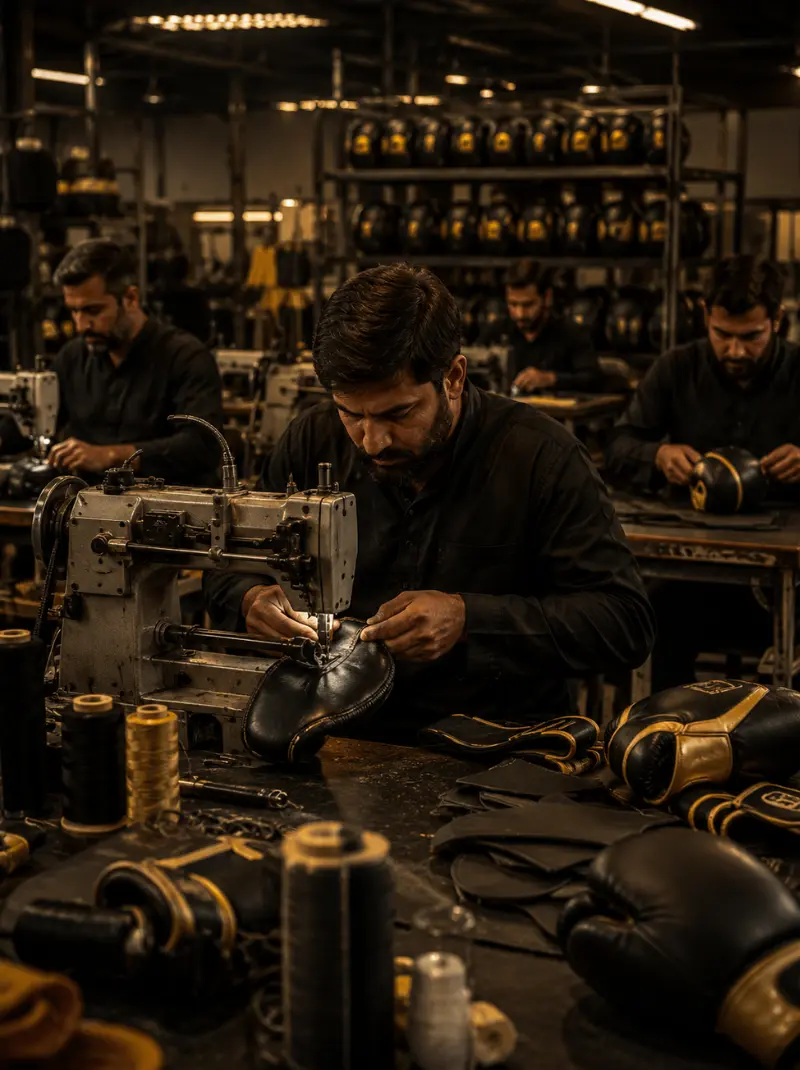 Stark Fit Impex manufacturing facility Sialkot Pakistan sports gear production